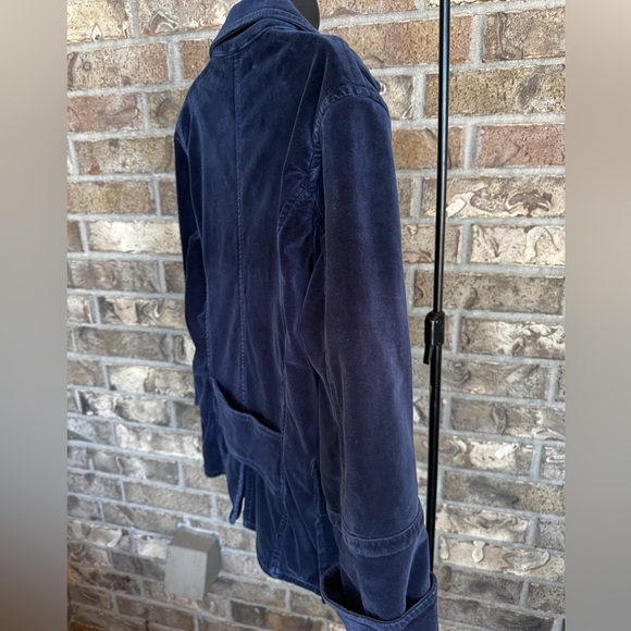 Twill Twenty Two Navy Velvet Blazer Size Large - Picture 4 of 10